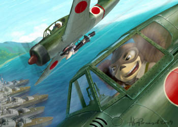 Камикадзе нападают на Пёрл-Харбор (Банзай!)